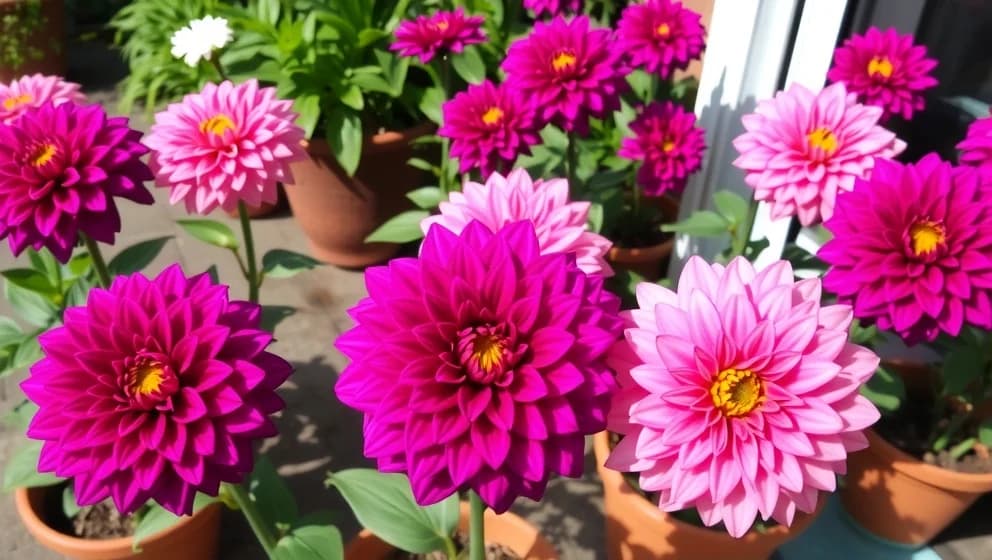 Dahlia i kruka utomhus fungerar bäst så här